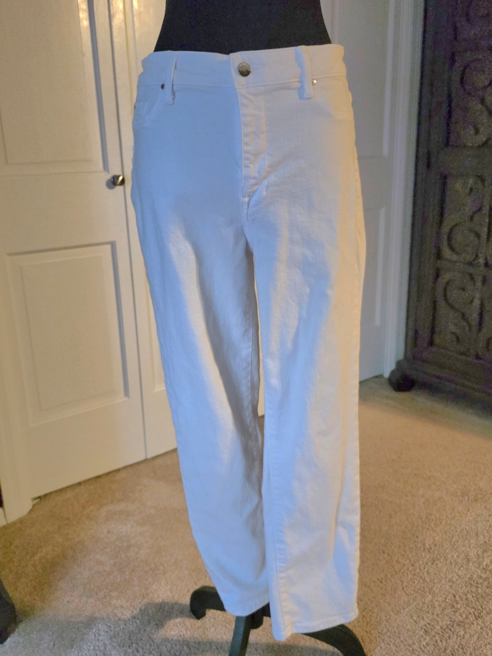 Fidelity Cher White High Rise Straight Leg Jeans Size 30 USA